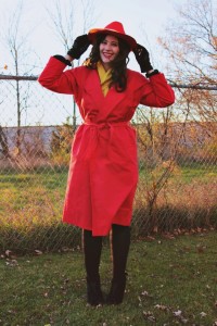 Where In The World Is Carmen Sandiego? Costume www.theoutfitrepeater.com Where In The World Is Carmen Sandiego? Costume thrifted vintage secondhand hannah rupp