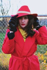Where In The World Is Carmen Sandiego? Costume www.theoutfitrepeater.com Where In The World Is Carmen Sandiego? Costume thrifted vintage secondhand hannah rupp