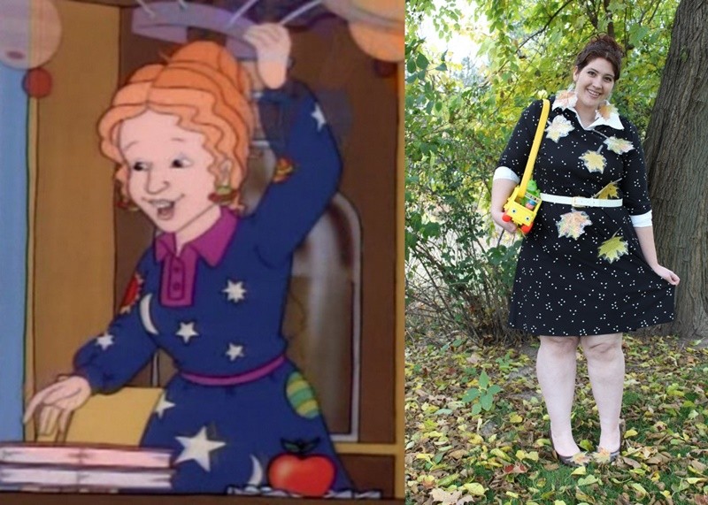 the outfit repeater hannah rupp the magic school bus liz miss frizzle halloween costume diy thrifted