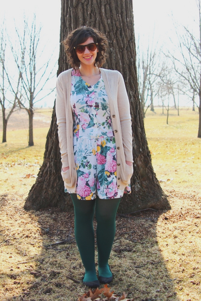 hannah rupp the outfit repeater st. patrick's day outfit floral romper