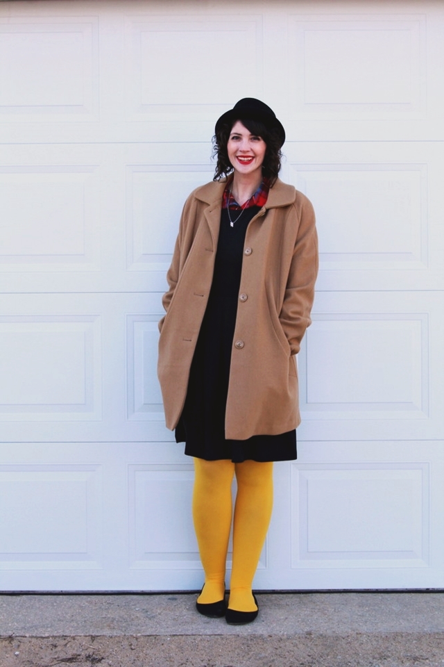 hannah rupp the outfit repeater vintage clothes plaid coat winter