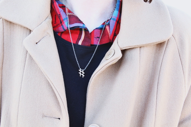 hannah rupp the outfit repeater vintage clothes plaid coat winter