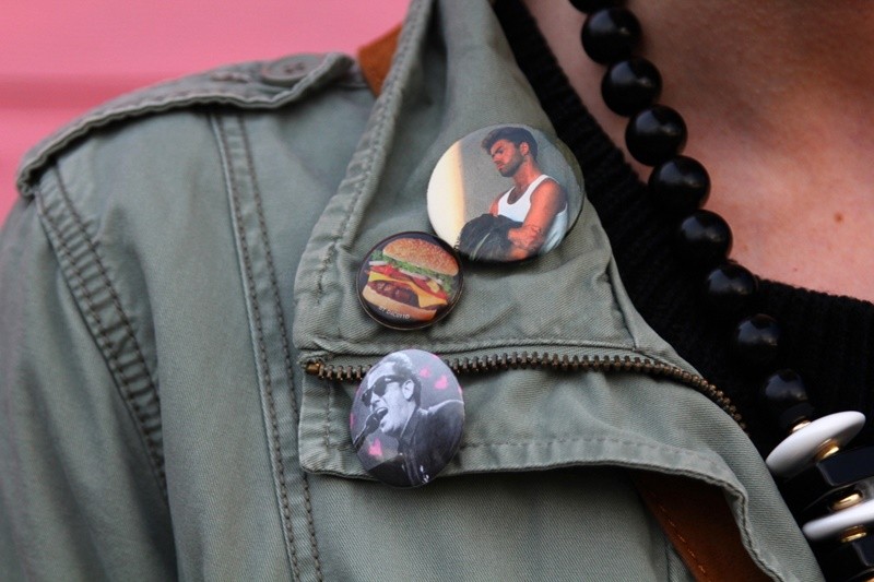 the outfit repeater hannah rupp styling thrifted clothes polka dot sweater pattern mixing fall winter