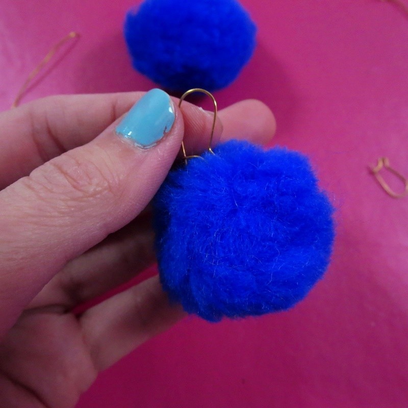 DIY Pom-pom Earrings in Under 5 Minutes!