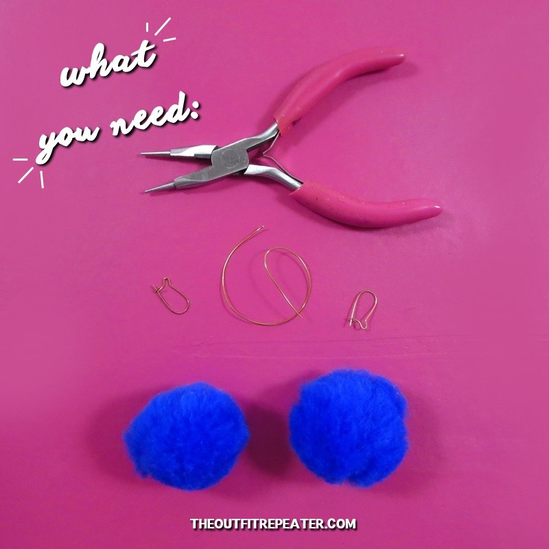 DIY Pom-pom Earrings in Under 5 Minutes!