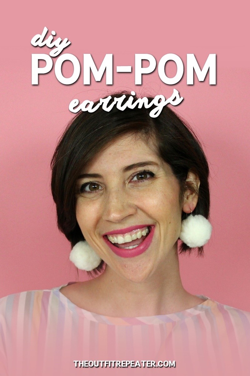 DIY Pom-pom Earrings in Under 5 Minutes! 
