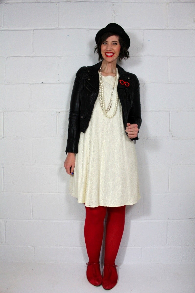 the outfit repeater hannah rupp fashion blog style evolution white dress moto jacket red