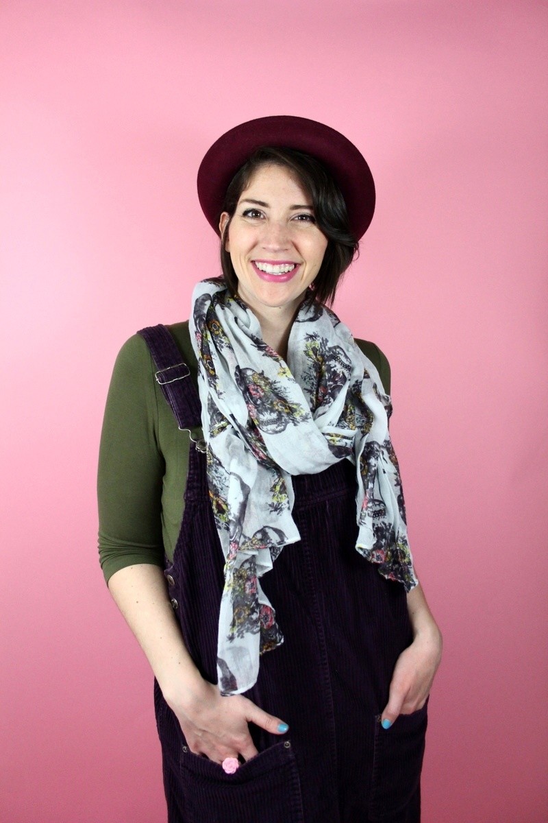 Winter Capsule Wardrobe Challenge: Day 6 | www.theoutfitrepeater.com the outfit repeater hannah rupp winter capsule wardrobe challenge thrifted vintage purple olive green cute