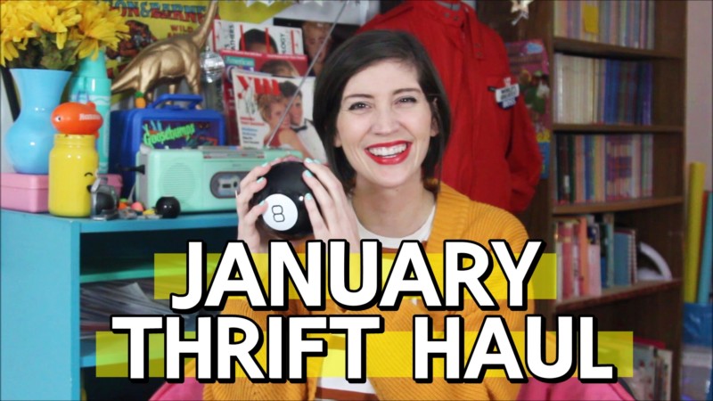 Colorful January Monthly Thrift Haul + February Thrifting Wishlist