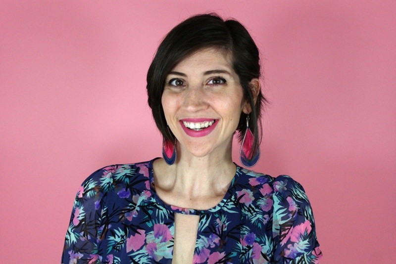 The Perfect Galentine's Day Outfit | www.theoutfitrepeater.com hannah rupp the outfit repeater galentine's day outfit celebrate inspiration idea purple tights romper swap.com thrifted secondhand consignment