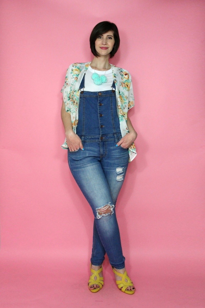 denim overalls the outfit repeater hannah rupp thrifted fashion spring