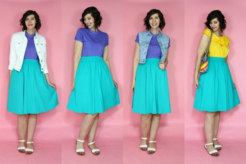 A Colorful Summer Capsule Wardrobe | 10 Pieces, Countless Outfits | www.theoutfitrepeater.com hannah rupp the outfit repeater colorful summer capsule wardrobe challenge