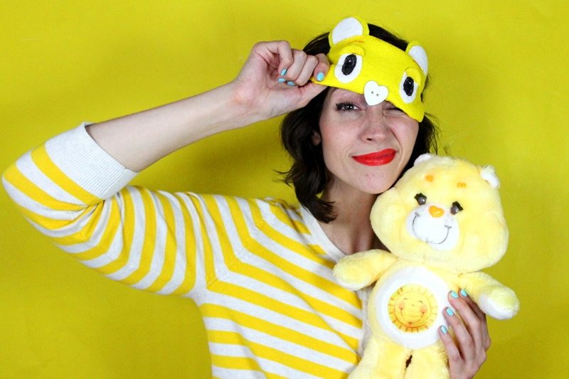 DIY Care Bear Sleeping Eye Mask | www.theoutfitrepeater.com DIY Care Bear sleeping eye mask how to tutorial retro funshine 1980s hannah rupp the outfit repeater