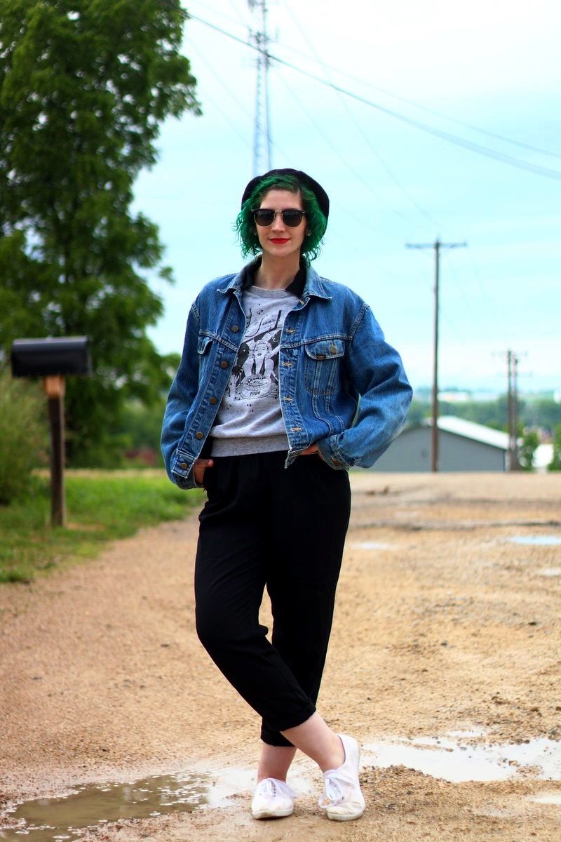 fall 2018 fashion trends in your closet vintage thrifted animal print monochrome 1980s hannah rupp the outfit repeater